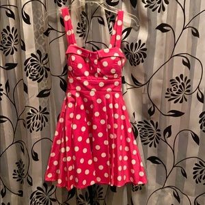 Pink Retro Polkadot Dress